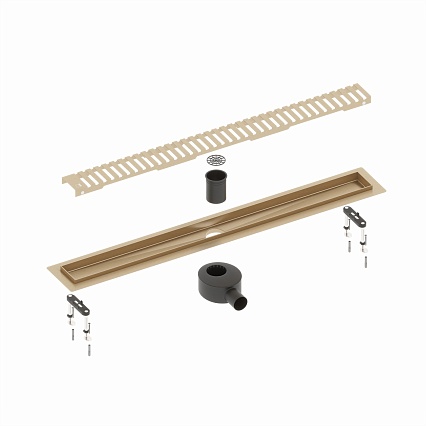 Трап для душа Timo Drain System 700 DS230107/17 70 см, вставка Lines, матовое золото