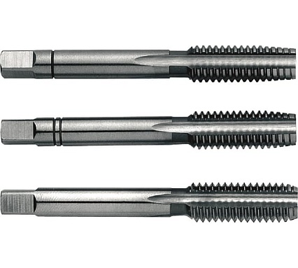 Набор ручных метчиков ZIRA No 1000 HSS DIN 352, 3 пр., Nr.1/Nr.2/Nr.3, M 10 x 1.5 ZI-100092