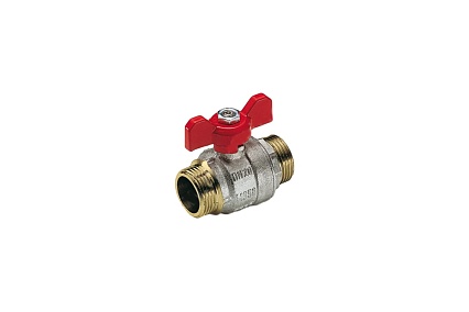 Шаровой кран Tiemme Mistral НН, 1/2", красная бабочка 2360032