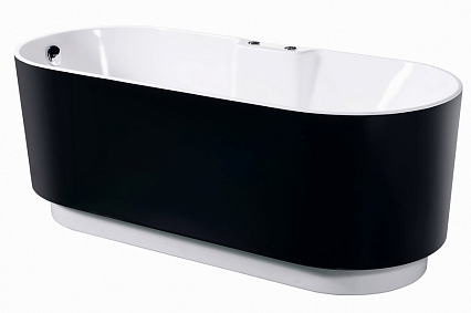 Акриловая ванна Orans BT-NL601 FTSH 175x75 черный, с г/м