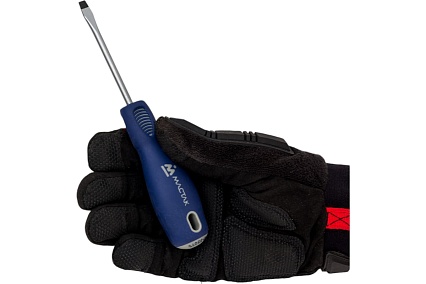 Шлицевая отвертка (Slotted, 5.5х75 мм, держатель) Мастак 040-55075H