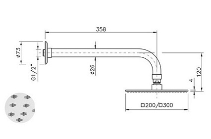 Держатель для душа Nicolazzi 5707CR30