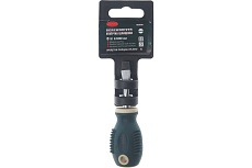 Шлицевая магнитная отвертка Rockforce Profi S2 SL6.5х38мм, в пластиковом держателе RF-7036538(27188)