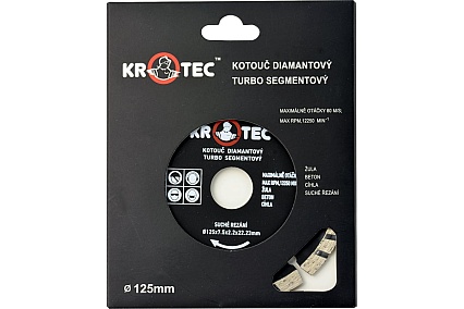 Диск алмазный турбо сегментный (125x22.2 мм) KROTEC 5606012