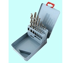 Резьбонарезной набор CNIC из 7 метчиков М3-М12 Р18 и 7 сверл d2.5-d10.3 Р18 в мет. коробке 53869