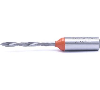 Сверло присадочное сквозное усиленное KJ1-V40202L (3.5х70 мм; хв-к 10 мм; левое вращение) МНОГОФРЕЗ 6565