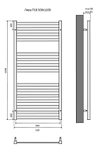 Полотенцесушитель водяной Aquatek Лира П16 50x110 черный, AQ KP1610BL