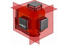 Лазерный уровень 3D Neo Tools 15 м, красный, самовыравнивание 4, магнитный держатель, кейс 75-104
