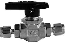 Шаровой кран Hy-Lok 102 серии, проходной, 1/4&quot; - 1/4&quot; HB1-H-4T-PK