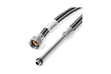 Подводка для смесителя с оплетением из нержавейки и фибро-нейлона Doron 1/2 М10, 80 см, штуцер 100мм (2/100) 014456