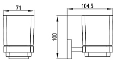 Держатель для стакана Timo Selene 10033/00 хром