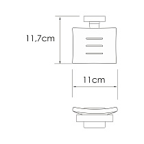 Мыльница WasserKRAFT Rhin K-8729 никель