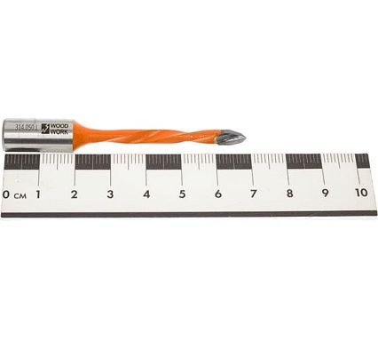 Сверло присадочное сквозное 5x70x10 мм, для ЛДСП, левое WOODWORK 314.050.L