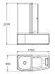 Акриловая ванна Gemy G8040 B L 170x85 см