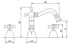 Смеситель для биде Migliore Princeton ML.PRN-825.RA медь