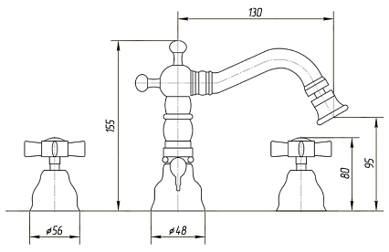 Смеситель для биде Migliore Princeton ML.PRN-825.RA медь