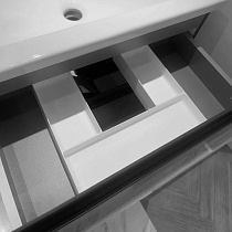 Мебель для ванной Jacob Delafon Madeleine 100 см с раковиной-столешницей, белый блестящий