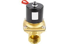 Электромагнитный клапан DN.ru двухходовой VS2W-100V-NC Ду25 Ру10 латунь, VITON 220B AC D130-01561