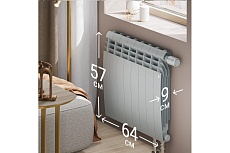 Радиатор Royal Thermo BiLiner 500 /Silver Satin VR - 8 секций НС-1196691