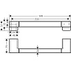 Поручень Hansgrohe AddStoris 41744340 шлифованный черный хром