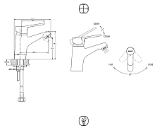 Смеситель для раковины Bravat Eco F1111147C хром