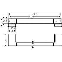 Поручень Hansgrohe AddStoris 41744340 шлифованный черный хром