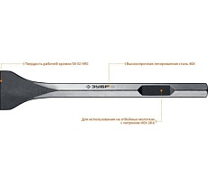 Зубило лопаточное 80x400 мм ПРОФ. Зубр 29380-80-400