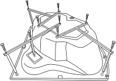 Каркас для ванн Excellent MR-12 Glamour, Konsul