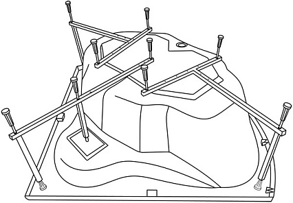Каркас для ванн Excellent MR-12 Glamour, Konsul