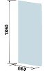 Душевая перегородка WeltWasser WW400 80B 80x185 прозрачная, 10000002942