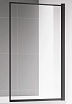 Шторка для ванны AQUAme AQM2859-9-R 90x140 правая, прозрачное стекло, черный