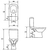 Унитаз Cersanit Carina CleanOn KO-CAR011-3/5-COn-S-DL с сиденьем Slim