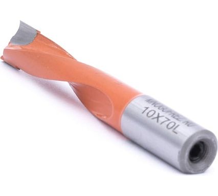 Сверло присадочное монолитное глухое ZY-90219L (10х70 мм; хв-к 10 мм; левое вращение) МНОГОФРЕЗ 6680