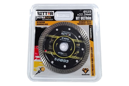 Диск алмазный Eco HT ULThin 125x22.23 мм, 1.0x1.4x10 мм RITTER PS30121250