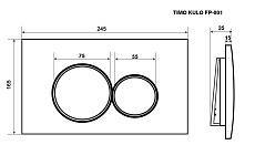 Кнопка смыва Timo Kulo FP-001W белый