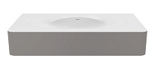 Раковина Vincea Caprise VCB-4CA100MWLG 100 см, Corian, белый матовый/светло-серый матовый