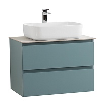 Мебель для ванной BelBagno Kraft 60 см со столешницей, эмаль, Голубой матовый