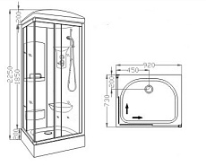 Душевая кабина RGW FD-FS-90 S 75x95