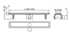 Трап для душа RGW Shower Drain SDR-01-100-E1 100x9 см, c решеткой