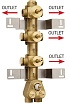 Скрытая часть смесителя Bossini Oki/Cube Z030271000 термостат, на 4 выхода с девиатором