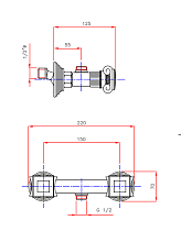 Смеситель для душа Bugnatese Olimp OLIMP-DS-03/24-M золото