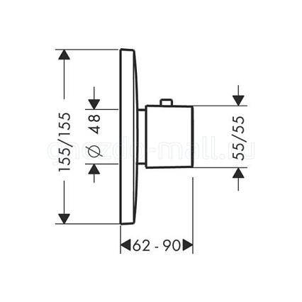 Смеситель для душа Hansgrohe PuraVida 15772000 внешняя часть