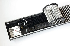 Внутрипольный конвектор KVZ с вентилятором с решеткой KVZ-Vent-180-70-2200-4V-UA/RRA-180-2200-A