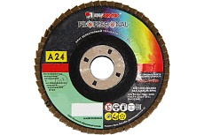 Круг лепестковый торцевой плоский КЛТ1 (125х22 мм; А 24; 14А 80/Р24) Луга 4603347338018