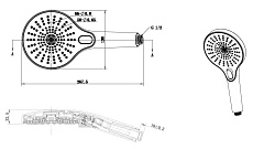 Душевая лейка Vincea Inspire VSHN-3I1HCH с шлангом, хром