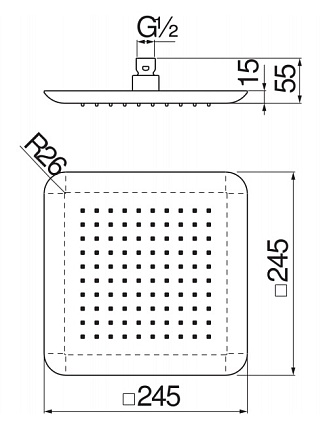 Верхний душ Nobili AD139/122CR 24 см Chrome