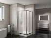 Душевой уголок BelBagno DUE-A-2-90-P-Cr 90x90 текстурный, хром