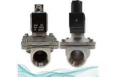 Соленоидный клапан прямого типа с мембраной принудительного подъёма ArTorq SK25N200GN.24DC 2/2 нормально закрыт, G 1”, корпус нержавеющая сталь,