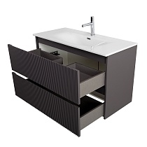 Тумба с раковиной BelBagno Uno 100 см Темно-серый матовый