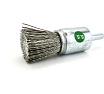 Щетка концевая стабильная плоская EuroBrush тип 102F Д20 с хв-м д6x22, ворс гофр нерж сталь 0,50, до 12000 об/мин код 13-091 EB-E20SS2
